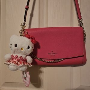 Hello kitty plush keychain gingham red spring daisy dress sanrio plush keychain